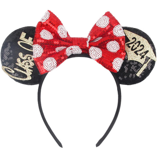 MADO 2024 Graduation Mouse Ears Headband for Park, Unisex for Women, Girls, and Kids, All Ages, 1 Count (Pack of 1), HAIRBAND, 2024-mini