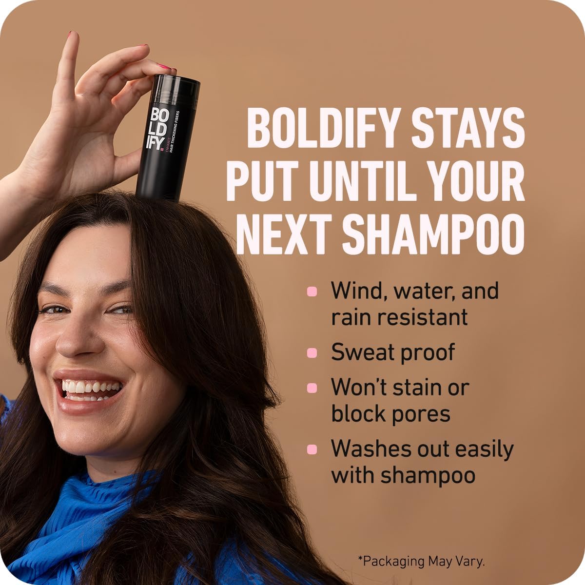 BOLDIFY Hair Fibers (28g) - Fill In Thinning and Fine Hair for an Instantly Fuller, Thicker Look - 14 Shades for Women & Men - Ash Brown