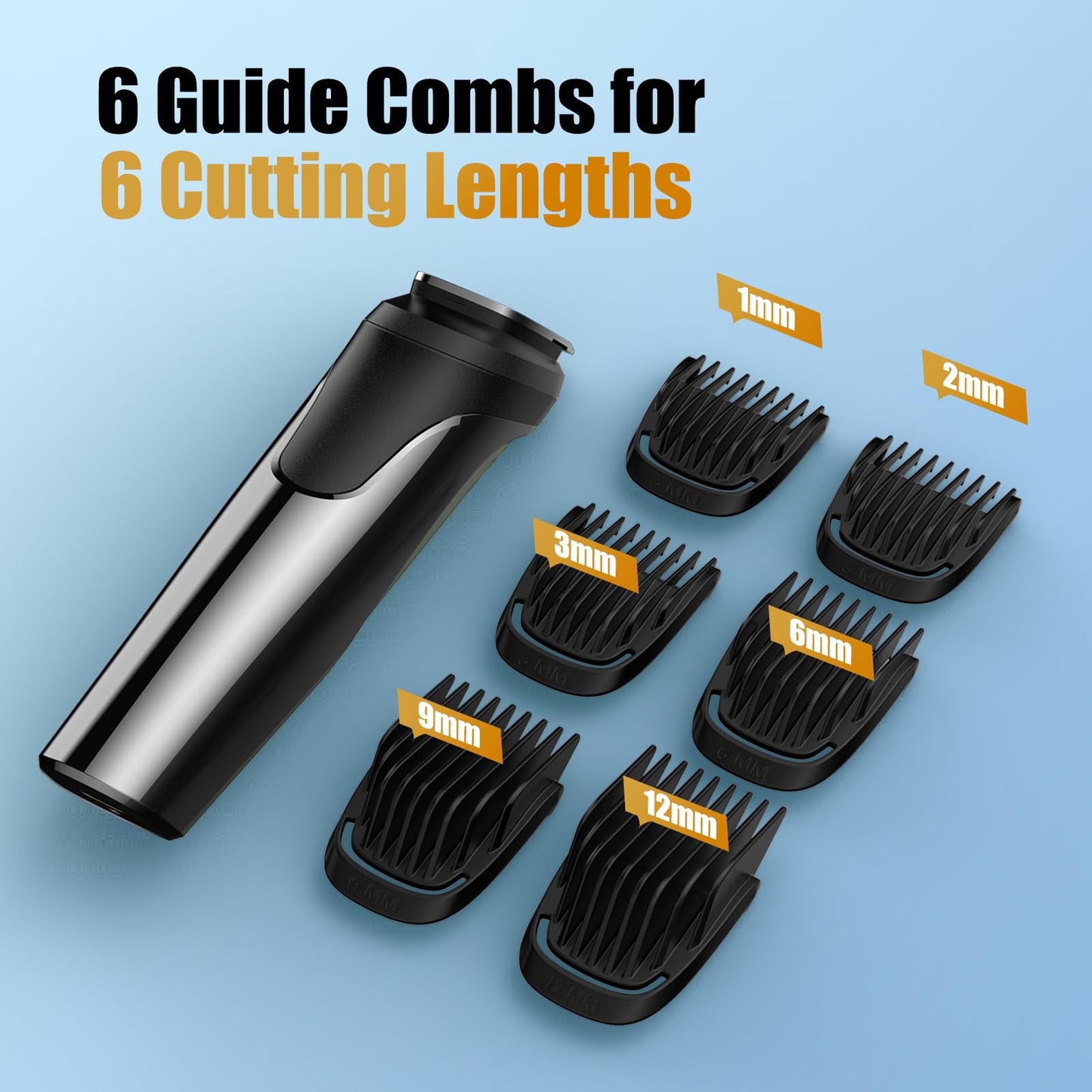 Beard Trimmer Hair Clipper for Men,All in One Men's Grooming Kit with Cordless Rechargeable Hair & Nose Trimmer Electric Shaver,Low Noise Moter & Stainless Steel Blade, IPX4 Waterproof Extra Long Life