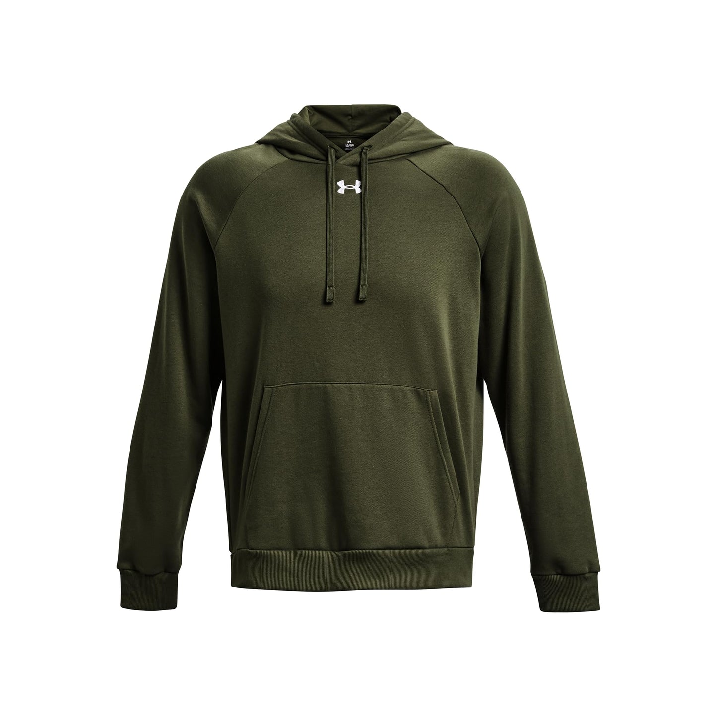Under Armour Men's Rival Fleece Hoodie, (390) Marine OD Green / / White, X-Large