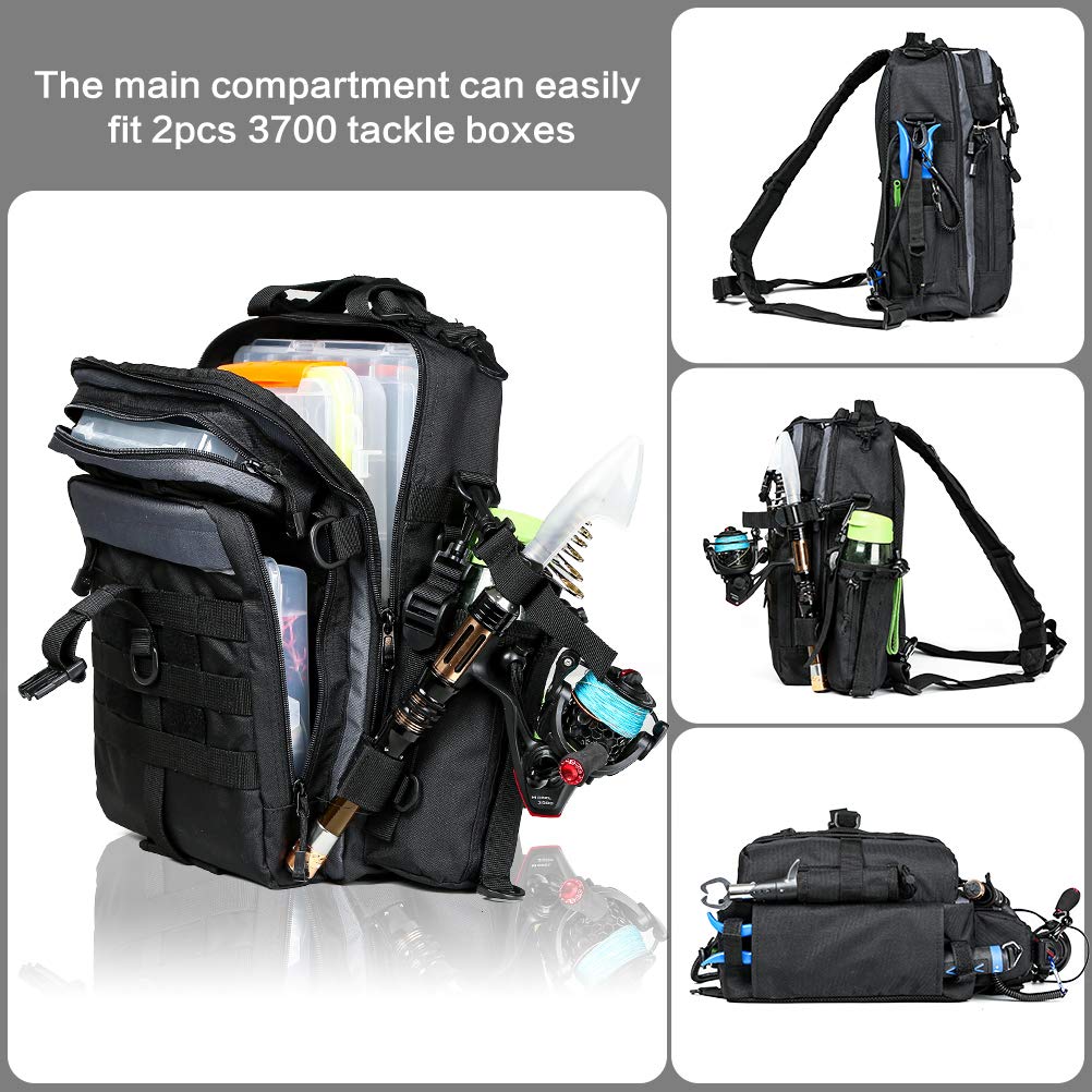 BLISSWILL Fishing Backpack with Rod Holder Fishing Tackle Bag Fishing Gear Bag fishing gifts for men fishing gifts for men