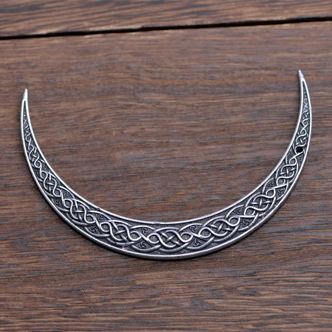 LANGHONG 2PCS Moon Crescent Hairpin For Women Viking Hair Stick Forks Knot Hair Styling Pins (ZZAS)