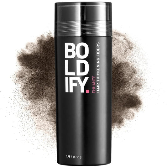 BOLDIFY Hair Fibers (28g) - Fill In Thinning and Fine Hair for an Instantly Fuller, Thicker Look - 14 Shades for Women & Men - Ash Brown
