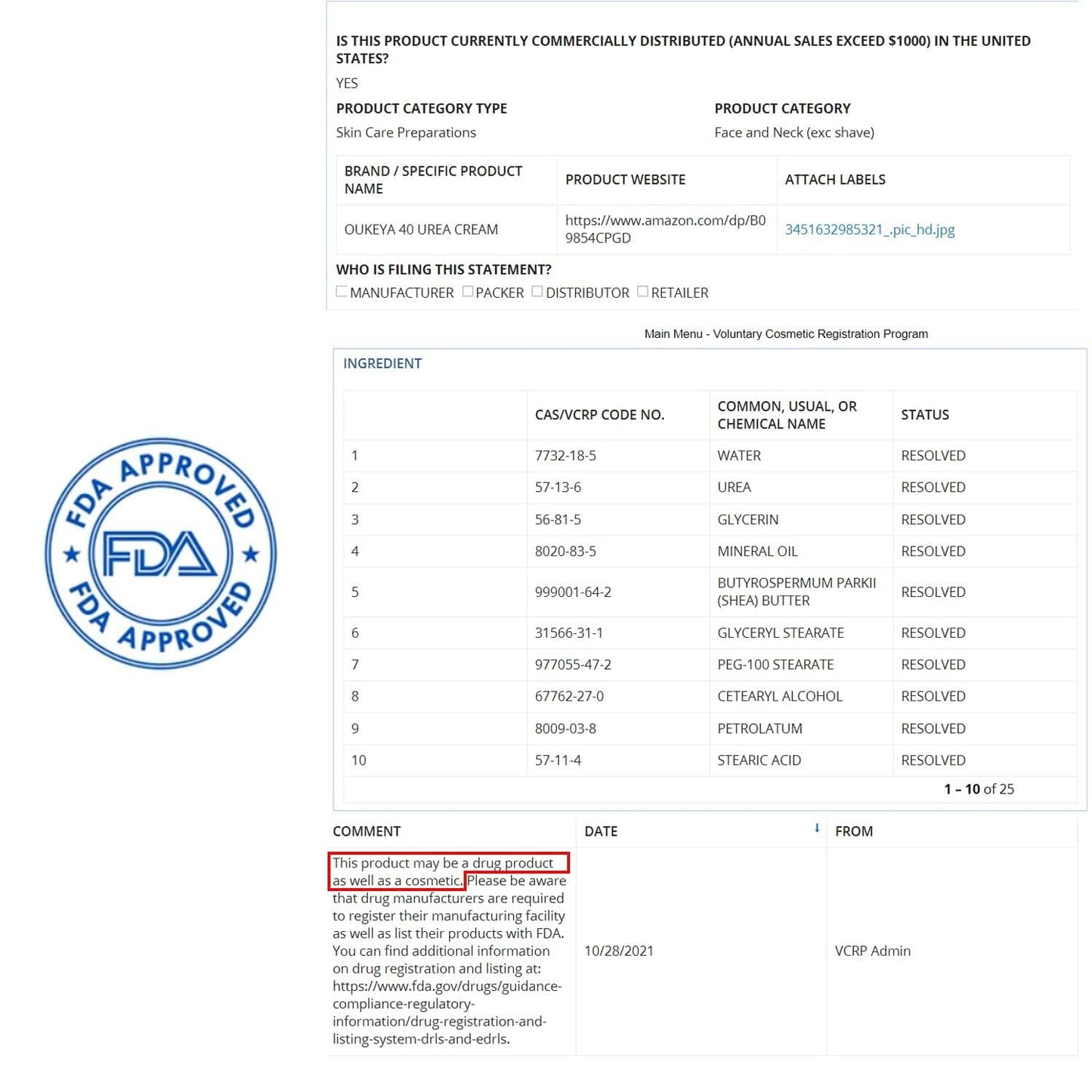 OUKEYA Urea Cream 40 Percent Tube 3 Oz, Urea Foot & Hand Cream for Dry Cracked, 40 per Urea Lotion for Feet Maximum Strength