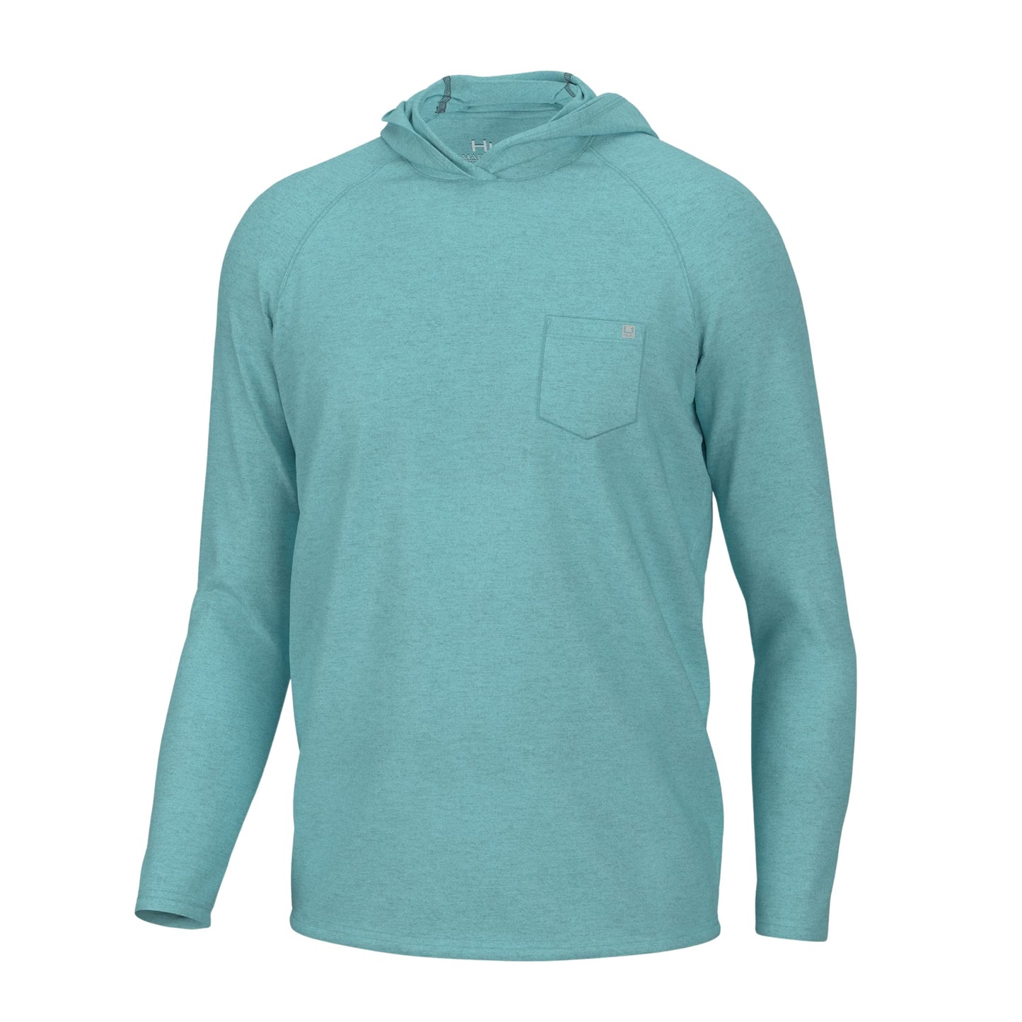HUK Standard Waypoint Hoodie, Performance Long-Sleeve Shirt for Men, Island Paradise, Small
