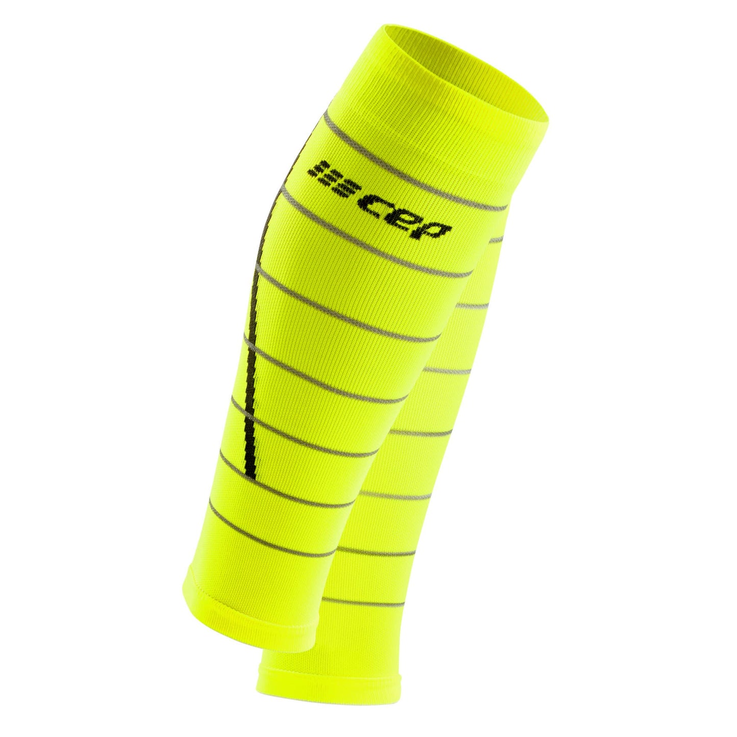 CEP Reflective Calf Sleeves, Neon Yellow, Men, IV