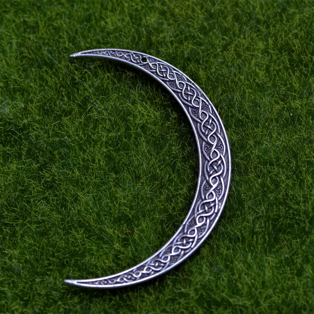 LANGHONG 2PCS Moon Crescent Hairpin For Women Viking Hair Stick Forks Knot Hair Styling Pins (ZZAS)