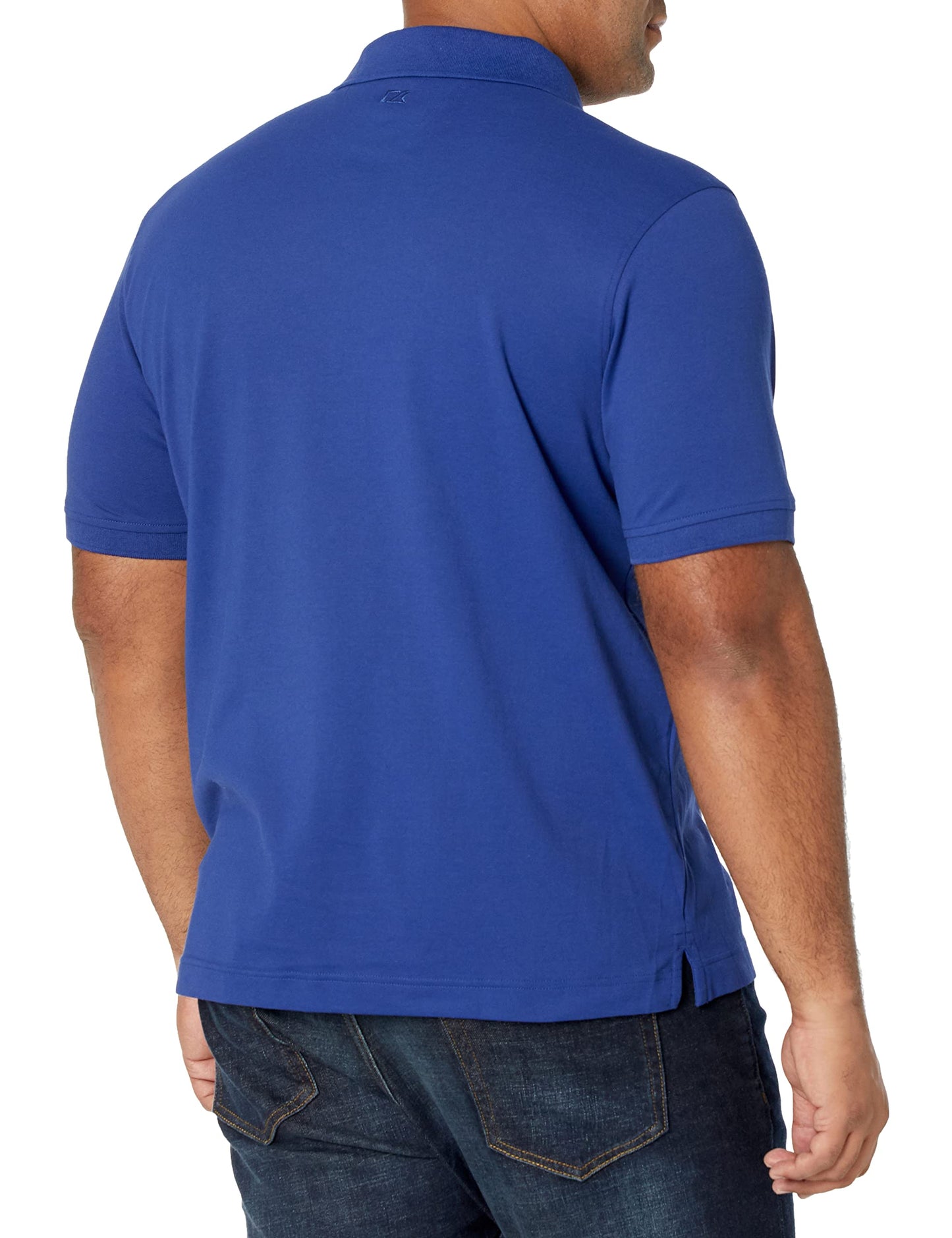 Cutter & Buck Men's 35+UPF, Short Sleeve Cotton+ Advantage Polo Shirt, Tour Blue, X-Large