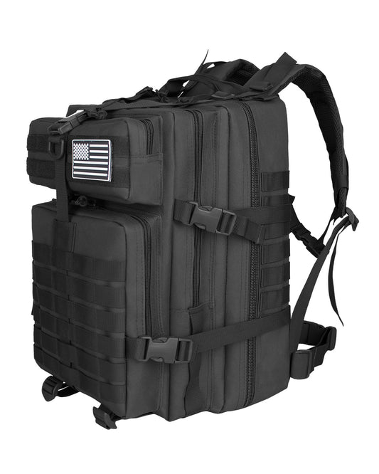 Ogguno 45L Military Tactical Backpacks For Men Trekking Daypack Bug Out Bag Lage MOLLE 3 Day Assault Pack Camping Hiking - Balck BackPack