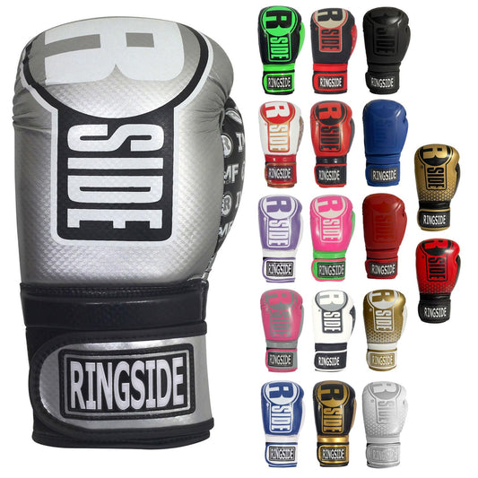 Ringside Unisex Adult FTG1 SV/BK L/XL Apex Bag Gloves, Silver/Black, Large-X-Large US