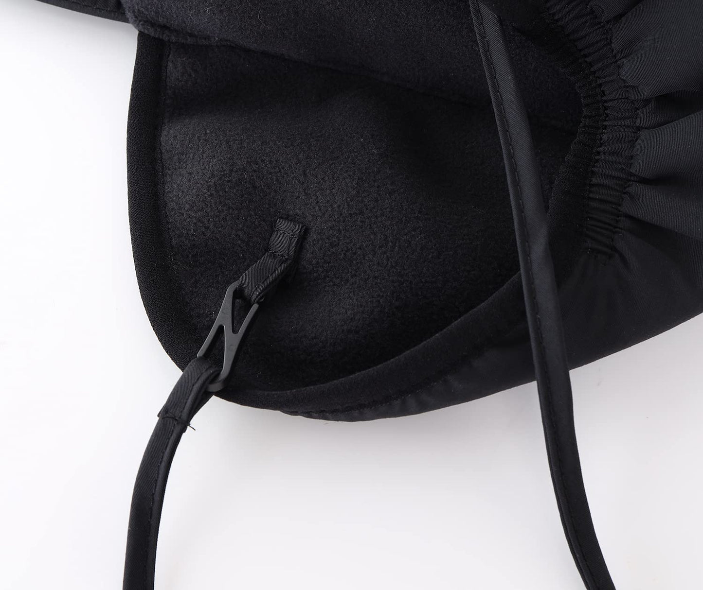 Home Prefer Waterproof Mens Winter Hats with Brim Fleece Lined Earflaps Hat Warm Baseball Cap with Earflaps Trapper Hat Black