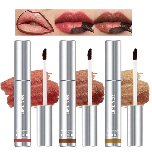 Detachable Lip Liner Set 3 Colors Peel lip liner Longwear and Pigmented Lip Pencil Peel Off Lip Stain