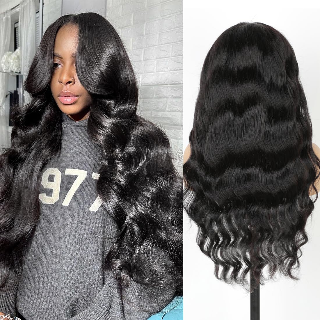 28 Inch Full Lace Front Wigs Human Hair Body Wave HD Lace Frontal Wig 180% Density Glueless Human Hair Wigs for Black Women 13x4 Lace Front Wigs Human Hair Pre Plucked Body Wave Wig Human Hair