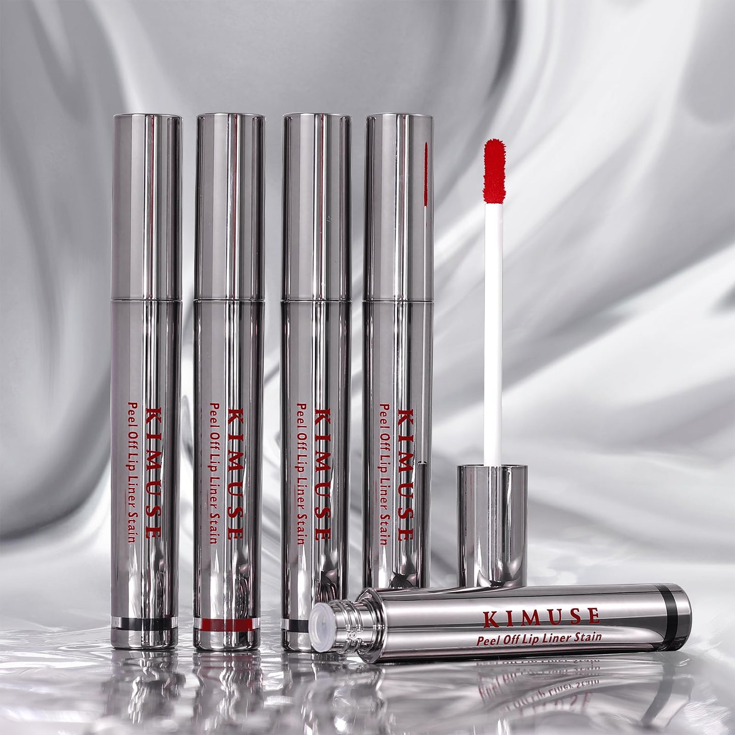 KIMUSE Peel Off Lip Liner Stain, Long Lasting Lip Tint Stain, Waterproof, Transfer-Proof, Highly Pigmented Color Lip Stain Liner, Matte Finish