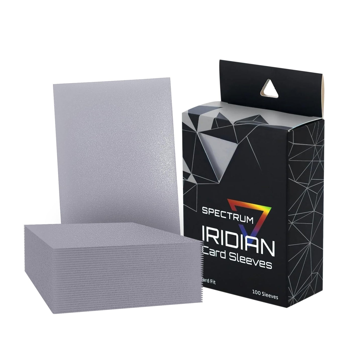 BCW Spectrum Iridian Matte Card Sleeves | Pack of 100 | Silver MTG Card Sleeves for All 2.5" x 3.5" Gaming Cards | 130-Micron Thick Matte Tournament Deck Sleeves | TCG Card Sleeves