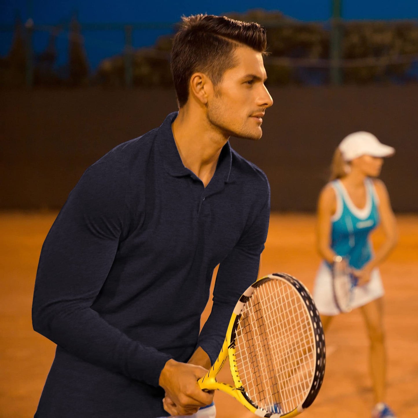 BALENNZ Polo Shirts for Men Long Sleeve Men's Polo Shirts Moisture Wicking Polo Tshirts Shirts for Men Quick Dry Mens Golf Polo Shirt 5AXL