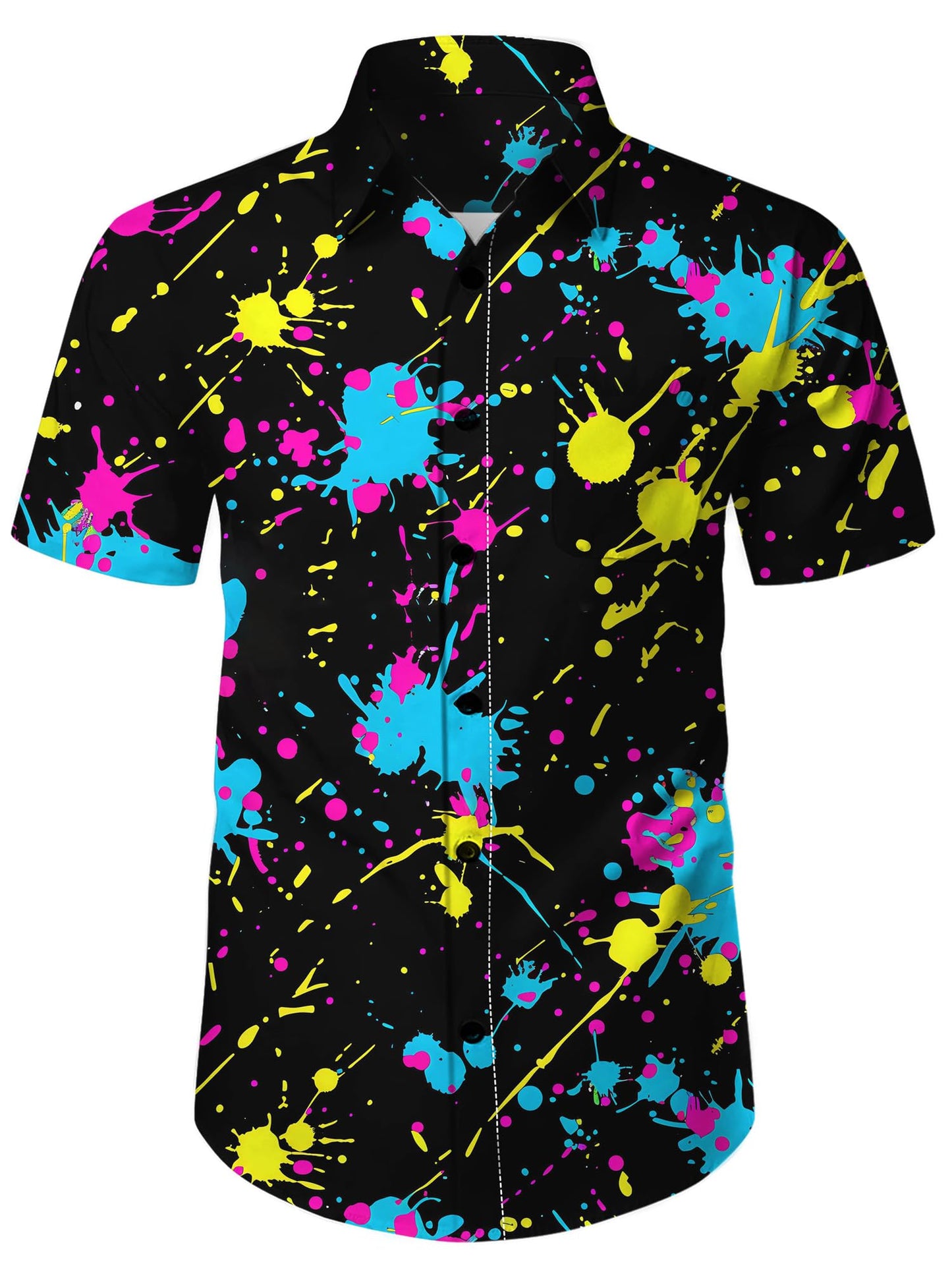6 Neon Shirts For Men,80s outfit for men,rave outfits for men,festival outfits for men,rave outfits for men,Neon Party Outfits,Funny Hawaiian Shirts For Men Beach Outfits Sets With Bucket Hat 6-XL