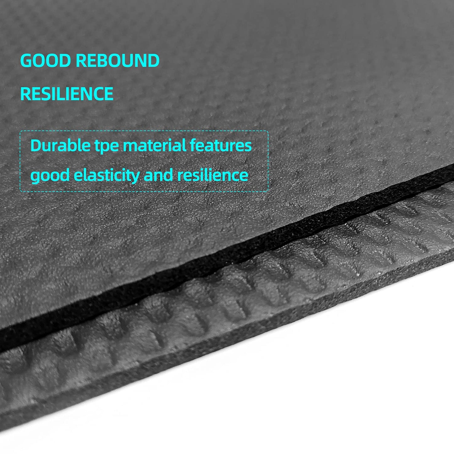 Exercise Equipment Mat - Treadmill Mat, Stationary Bike Mat, Exercise Mat, Gym Equipment Waterproof Mat, Jump Rope Mat Use On Hardwood Floors and Carpet Protection (Medium - 60" X 30")