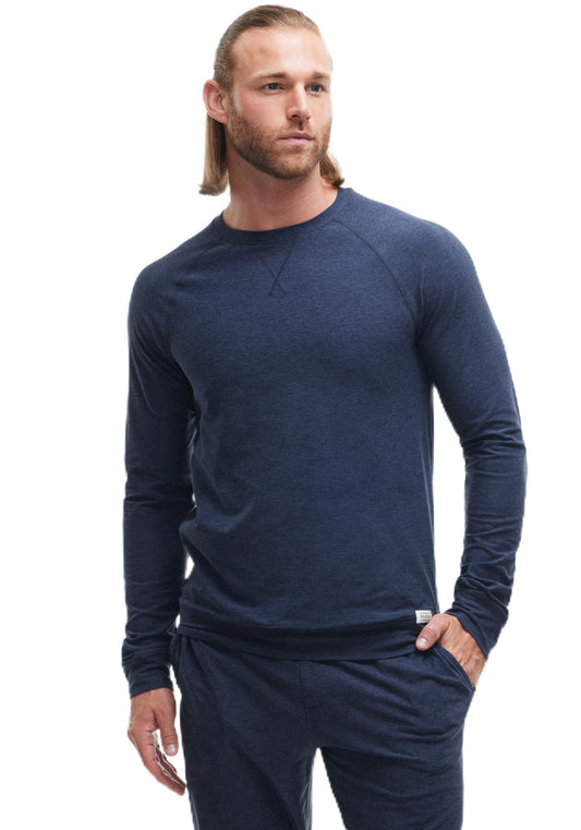 Peloton Men's Dreamblend Crewneck Pullover, Deep Navy, X-Small