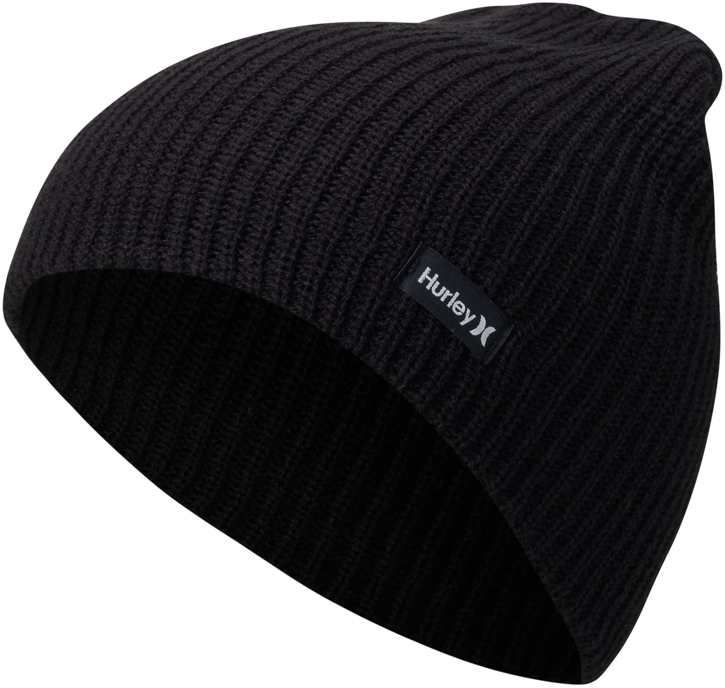 Hurley Men's Winter Hat - Smith Classic Stretch Knit Beanie - Skull Caps for Men, Size OneSize, Black