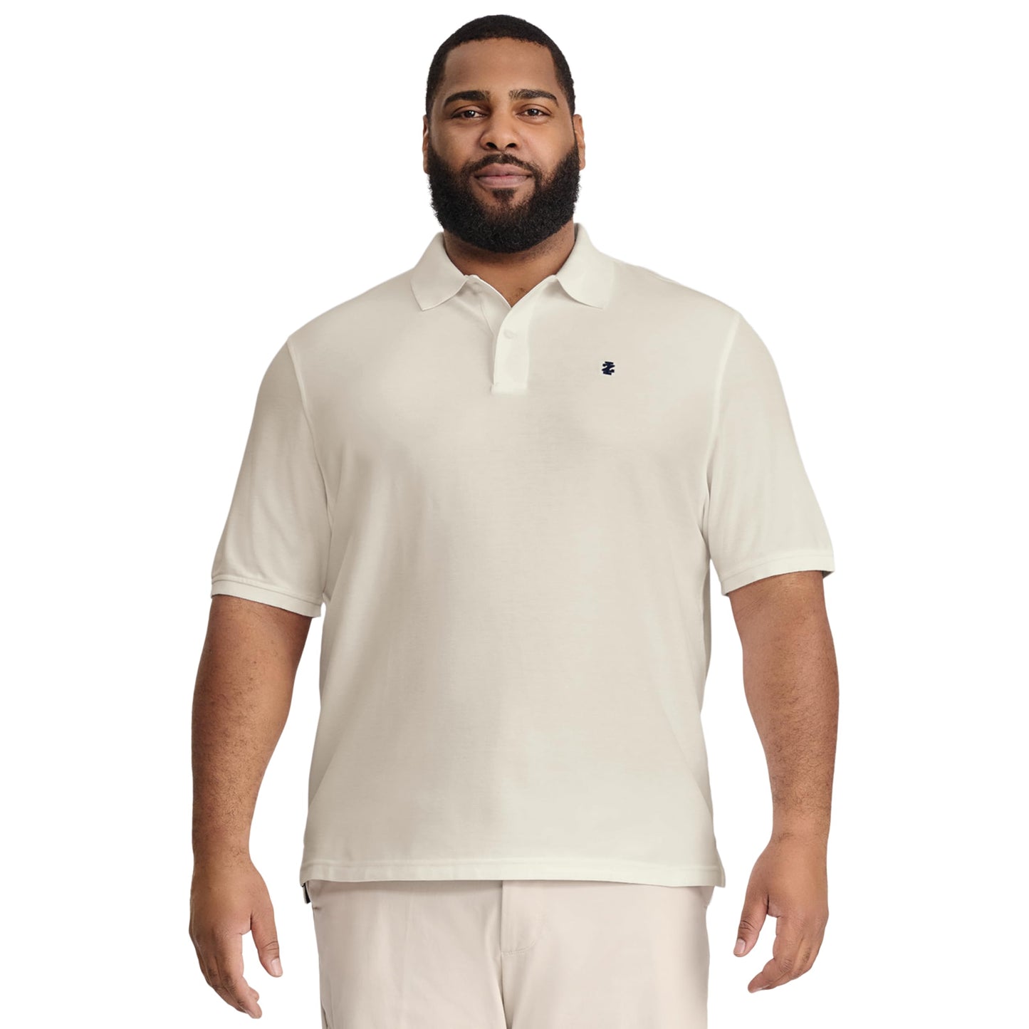 IZOD Men's Big and Tall Advantage Performance Short Sleeve Polo Shirt, Rock Heather