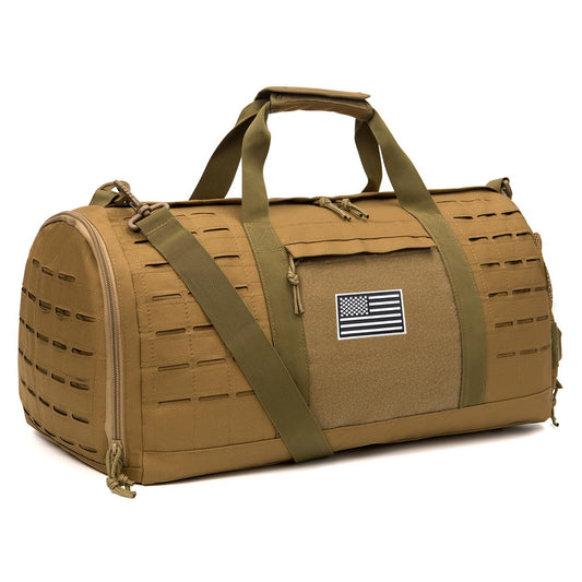 QT&QY 40L Military Tactical Duffle Bag For Men Sport Gym Bag Fitness Tote Travel Duffle Bag Training Workout Bag With Shoe Compartment Basketball Football Weekender Bag