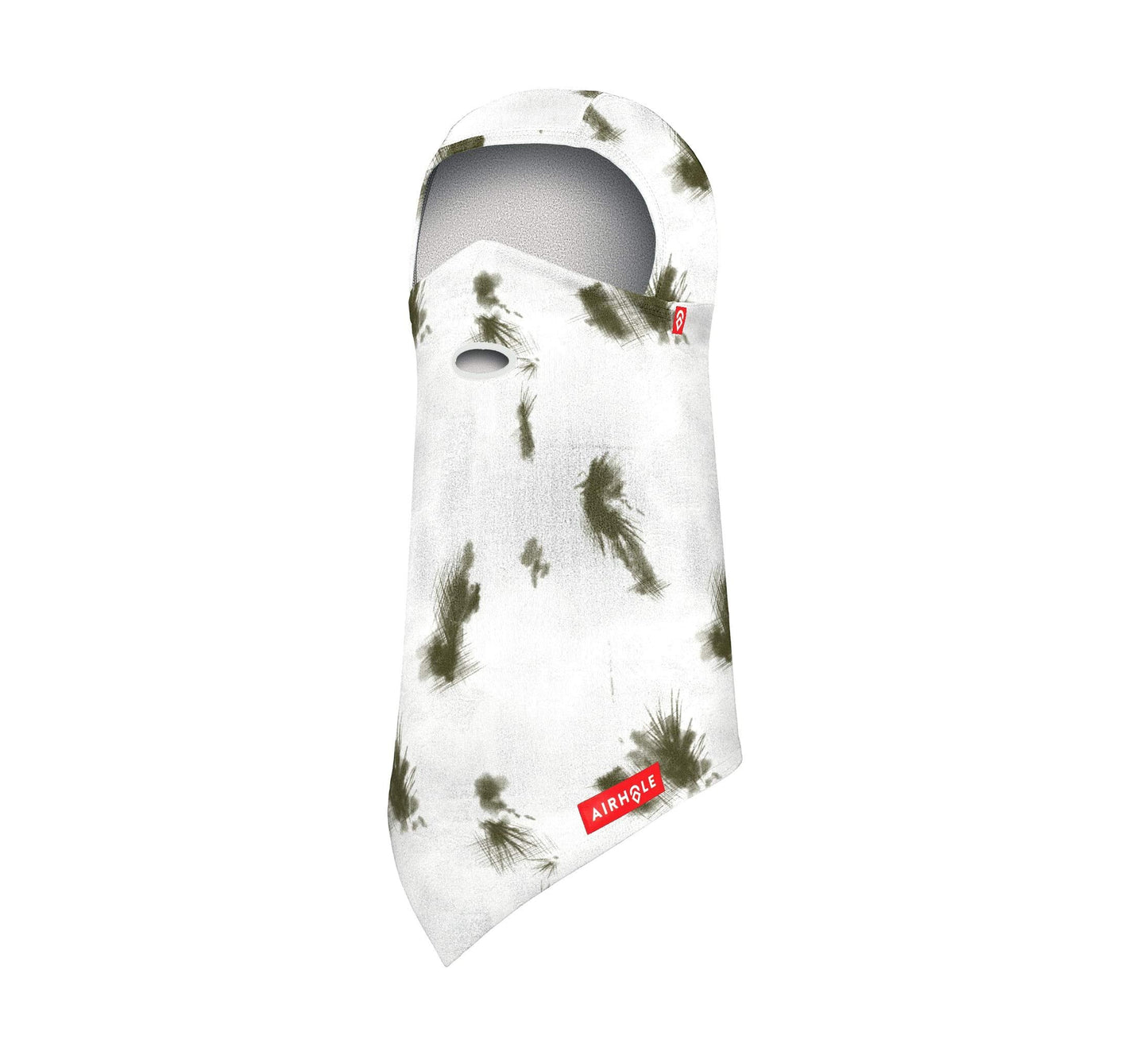 Airhole Unisex Balaclava Hinge Drytech Thermal Fleece Water Repellent Quick-Dry Wind Resistant Mask, Snow Camo, Small/Medium