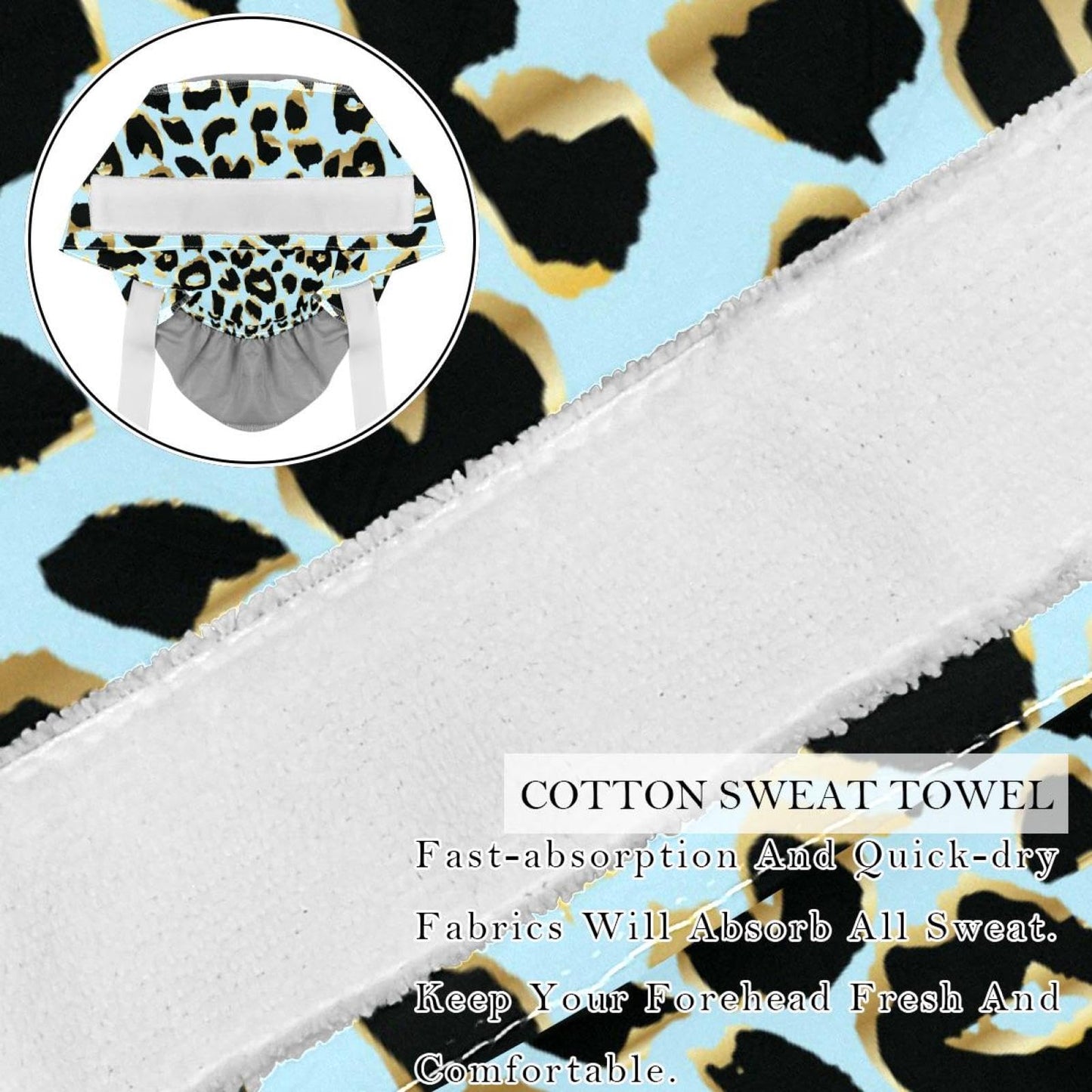 Generic 2 Packs Leopard Unisex Scrub Caps Surgical Women with Button Adjustable Hats Surgical Caps for Women