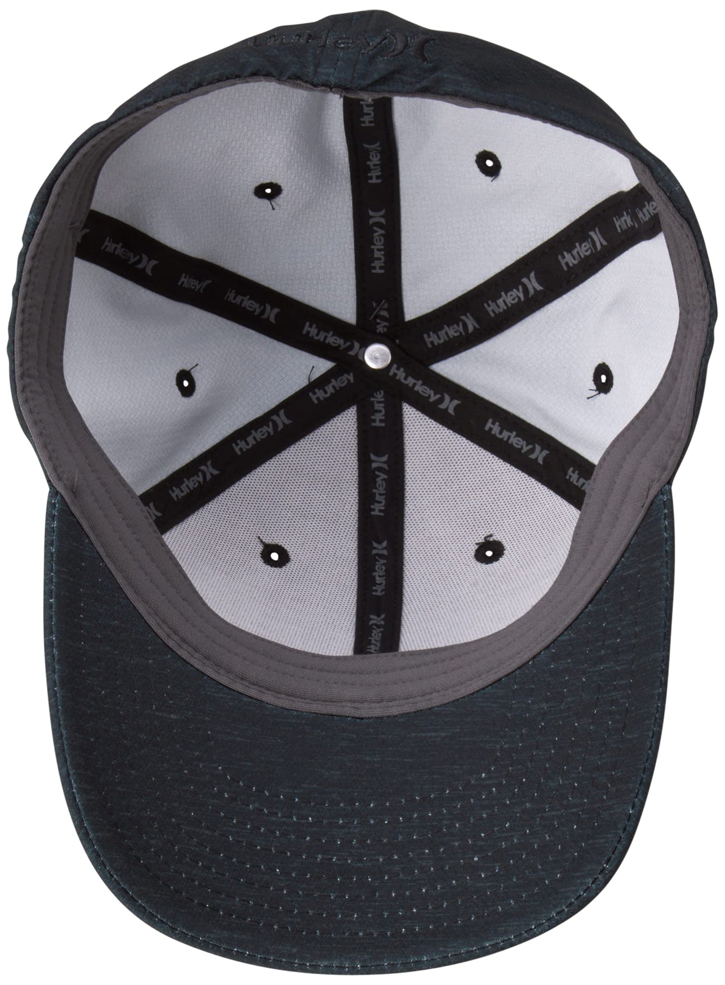 Hurley Men's Hat - Curved Brim Stretch Fitted Cap, Size Large/X-Large, Black/Green