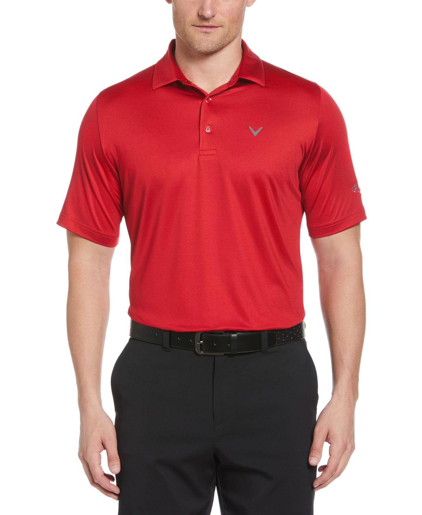 Callaway Men's Swing Tech Short Sleeve Golf Polo Shirt (Size Small-6X Big & Tall), Tango Red