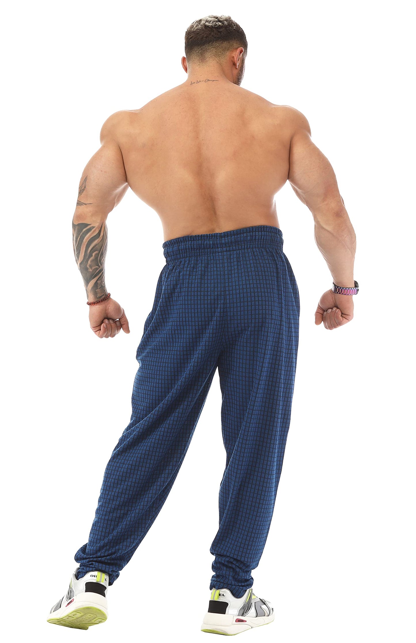 BIG SAM SPORTSWEAR COMPANY Men's Sweatpants with Pockets, Comfort Design Gym Active Pants (M, Blue)