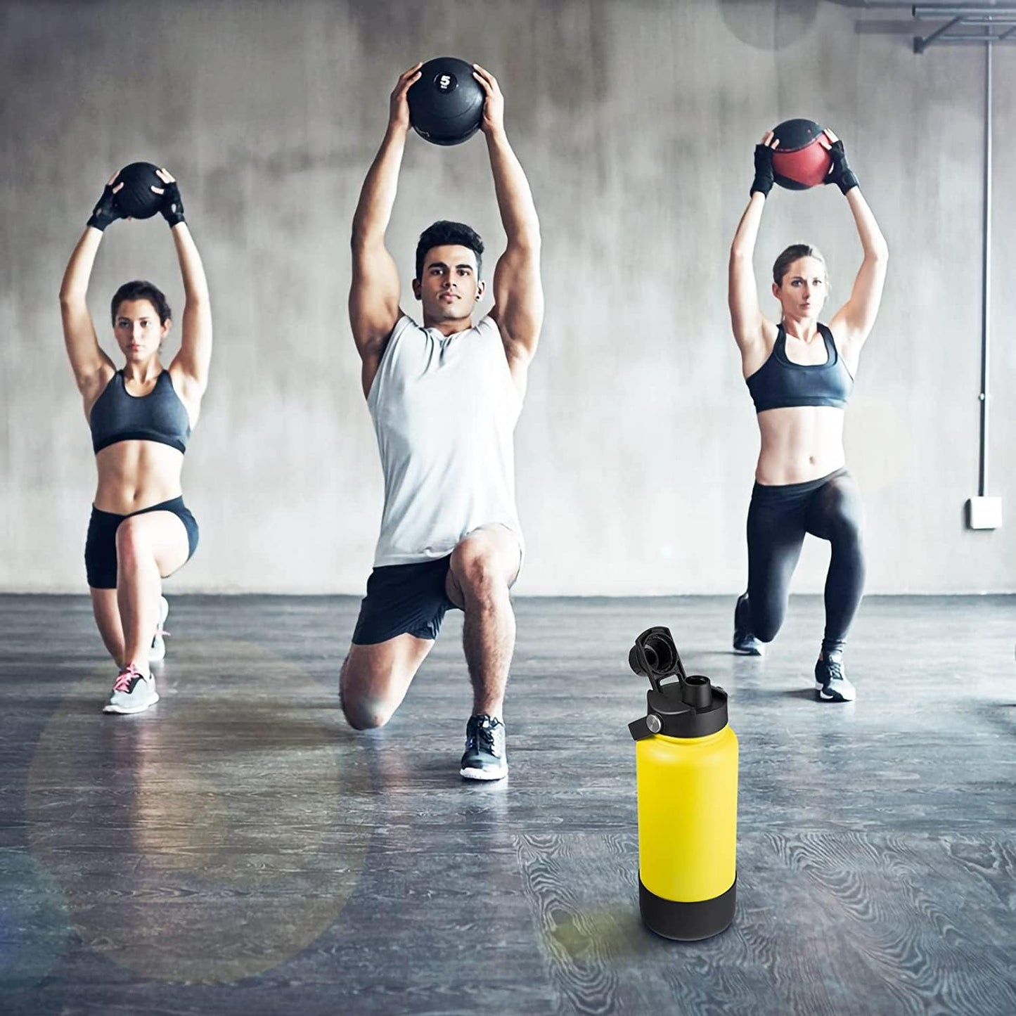 Lid for Hydro Flask 32 40 oz Wide Mouth, Replacement Lids Compatible with Hydro Flask Wide Mouth Water Bottle, Top Spout Lid with Handle, Wide Mouth Lid Chug Cap Accessories, Black+Alpine