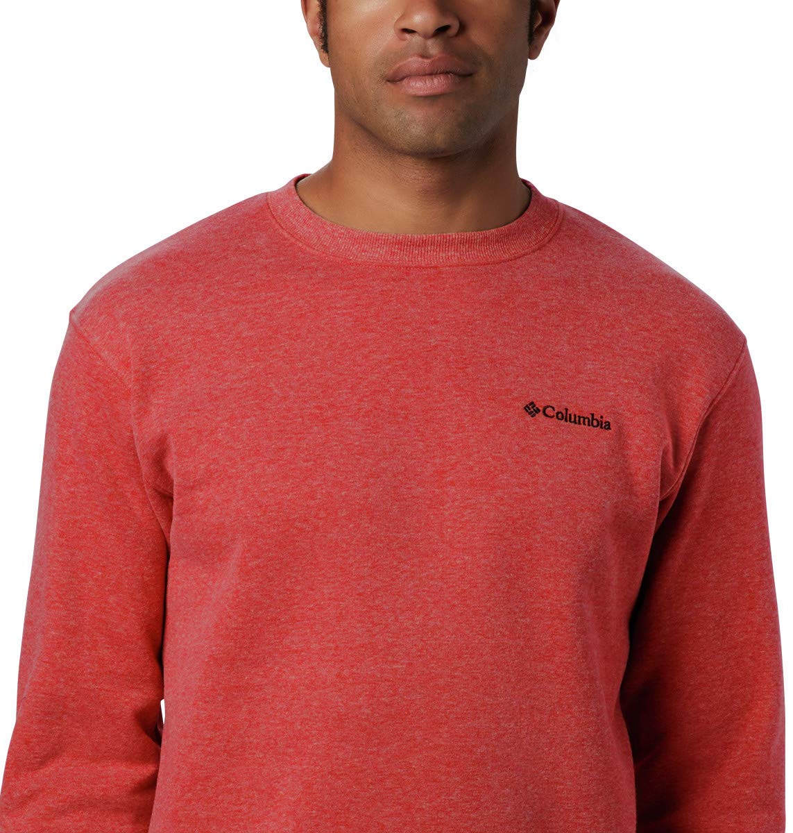 Columbia Men's Hart Mountain II Crew, Red Jasper Heather, 2X Big