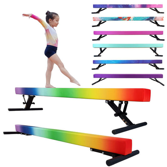 Seliyoo Adjustable Balance Beam,8FT gymnasitcs Beam, Balance Beam for Kids Ages 3-20,high and Lower Floor Beam,Gym Equipment for All Skills Practice at Home