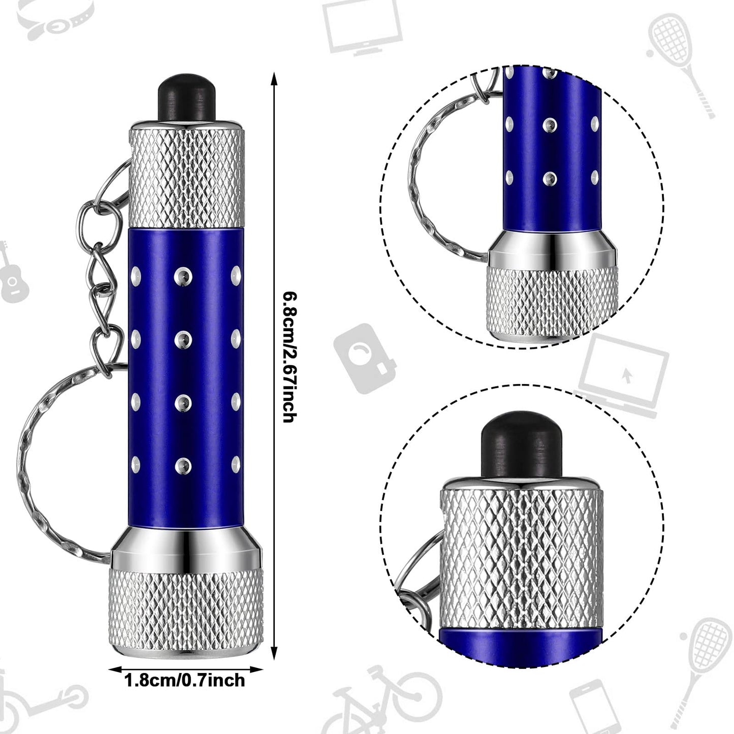 Jutom Mini Screwdriver Keychain Set Mini Flashlight Bulk LED Keychain Mini Hand Tool Gifts for Men Adult Party Favors (Red, Black, Blue,72 Pcs)