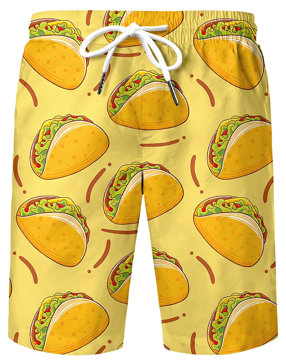 DOOPCCOR Men's 3 Piece Tracksuit Taco Collared funny Hawaiian Shirt rave outfits beach Shorts Button Down Sets With Bucket Hats 06-XL