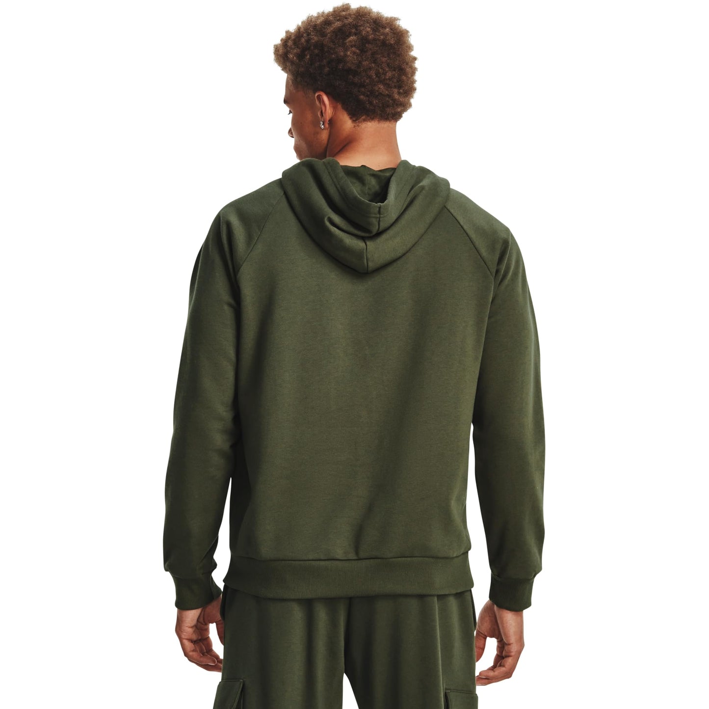 Under Armour Men's Rival Fleece Hoodie, (390) Marine OD Green / / White, X-Large