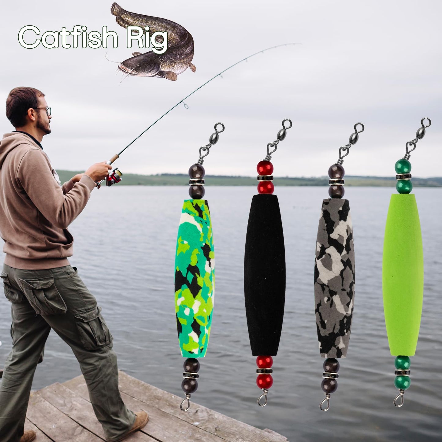 Catfish-Rig-for-Catfishing-Tackle-Santee-Cooper-Rig-for-Catfish Bait-Catfish-Rigs-for-Bank-Fishing-Chunky-Rigs-Catfish-Equipment