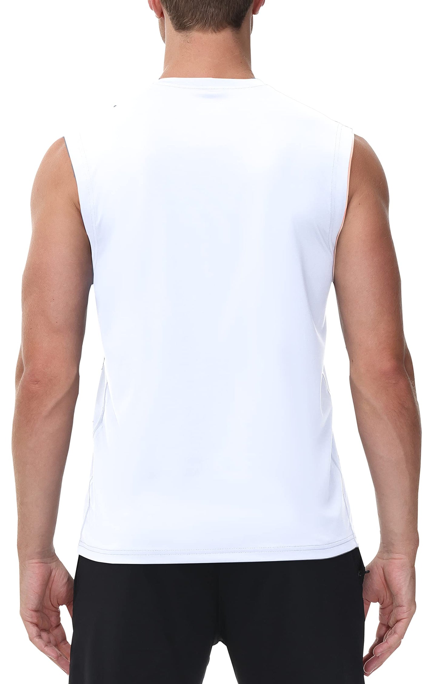 Cakulo Mens Sleeveless Muscle Workout Shirts Quick Dry Gym Athletic Running Tank Tops Pack Swim T Shirt Black/Blue/White M