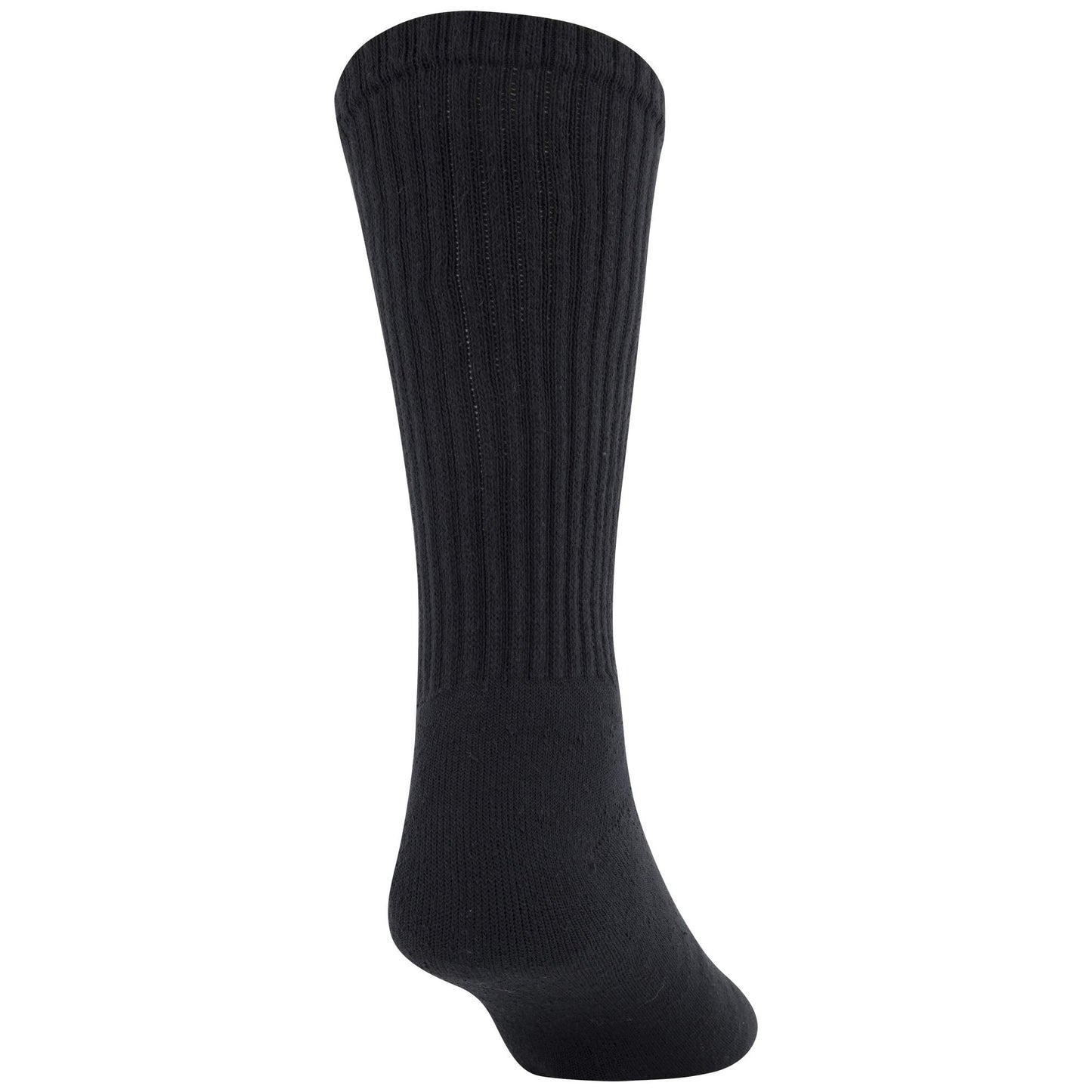 GOLDTOE Men's 656S Cotton Crew Athletic Socks, Multipairs, Black (12-Pairs), Large