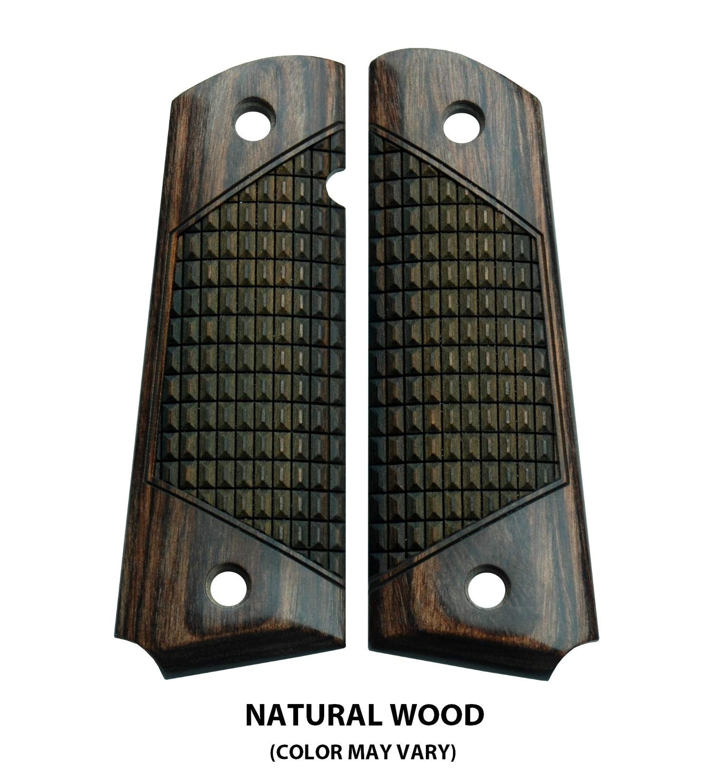 Altamont 1911 Grips - Classic Panel - Full Size 1911 Real Wood Gun Grips w. Ambi Safety fits Most Commander, Standard & Government 1911 Models - Made in USA (CR Walnut)