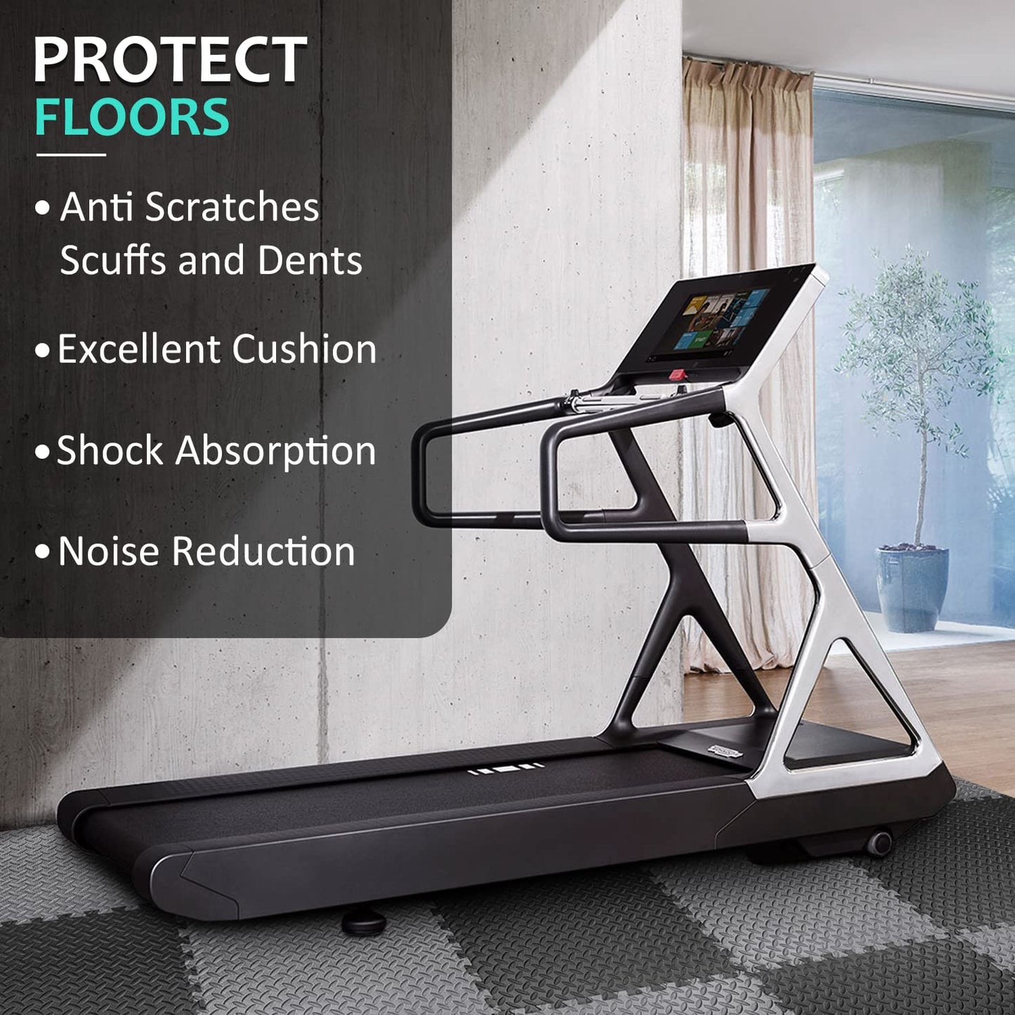 Puzzle Exercise Mat with 24 Tiles Interlocking Foam Mats, EVA Foam Floor Tiles, Protective Flooring Mats Interlocking for Gym Equipment and Cushion for Workouts