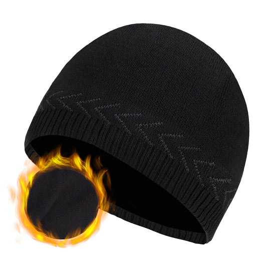 Oversize XXL Mens Beanie Hat for Big Heads 23.6"-25.6", Large Winter Knit Hats Ribbed Stocking Hat Ski Skull Cap Black