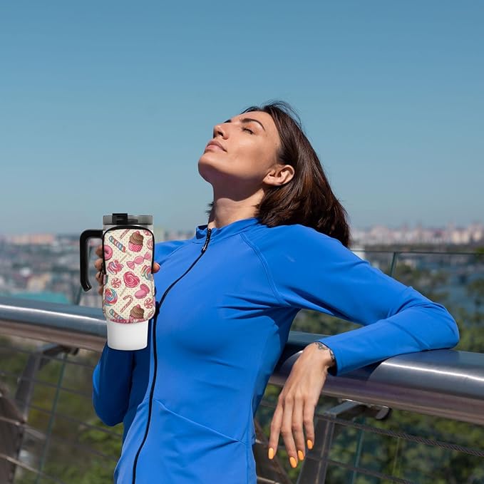 Galaxy Mandala Water Bottle Pouch for Stanley Cup 40oz 30oz,Personalized Gym Purse for Men Women, Tumbler Pouch with Versatile Pocket Water Bottle Bag for Cards, Keys, Phone