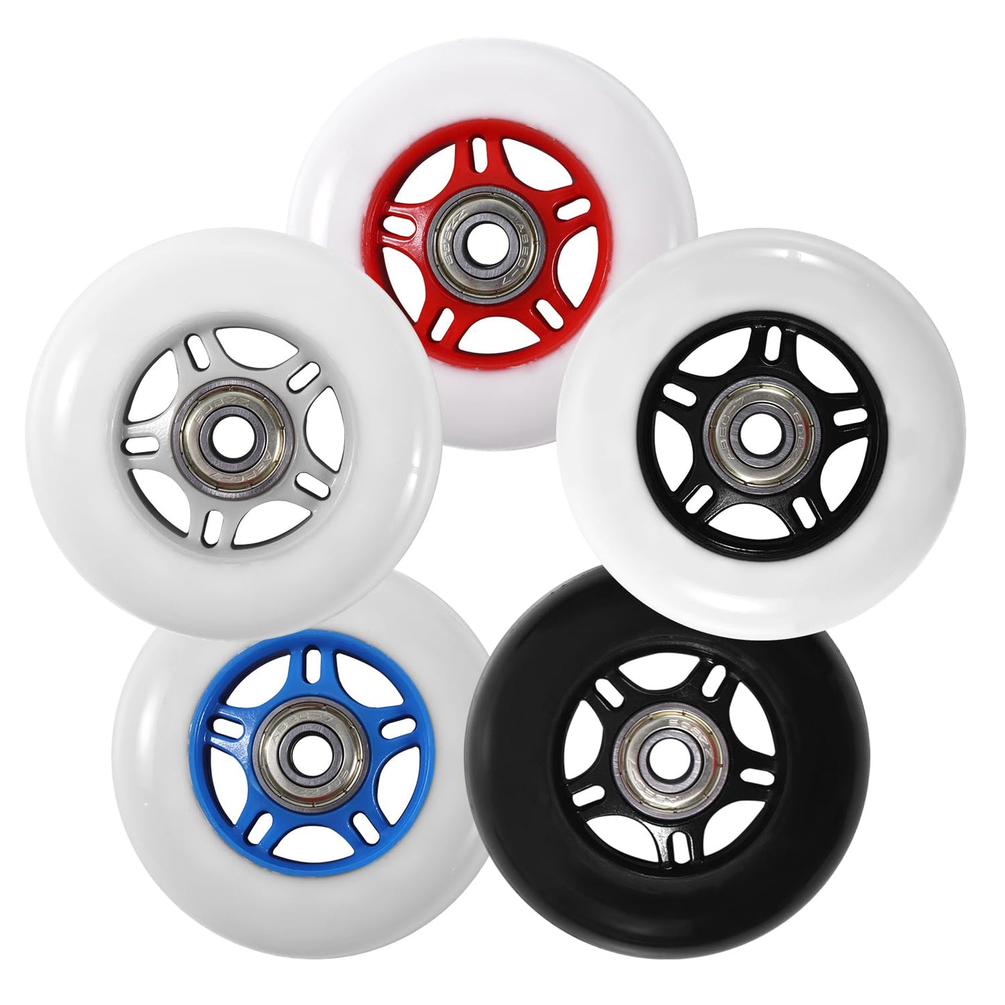 KAMIER Rip Stik 76mm Wheels Replacement for Razor RipStik Ripster Ripsurf Caster Board FlashRider RipRider PowerRider 360 Caster Trike Kids Scooter Skateboarded CasterBoard Wheel Parts Blue (2 Pack)