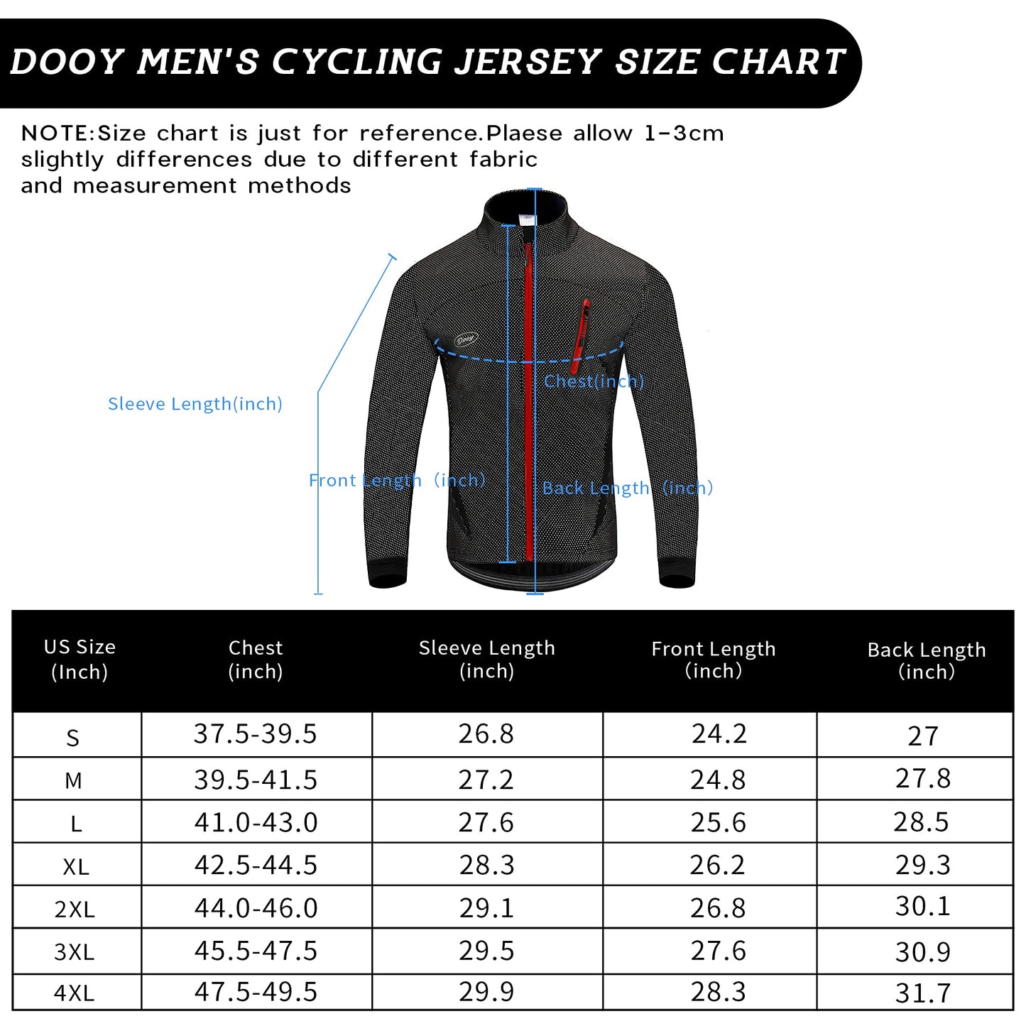 Lipport Mens Cycling Bike Jacket Winter Thermal Running Mountain Biking Jacket Windproof Breathable Reflective Softshell Coat (Black, 3XL)