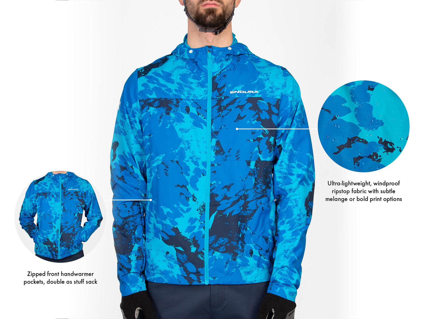 Endura Men's Hummvee Mountain Cycling Jacket, Windshell - Black, XX-Large