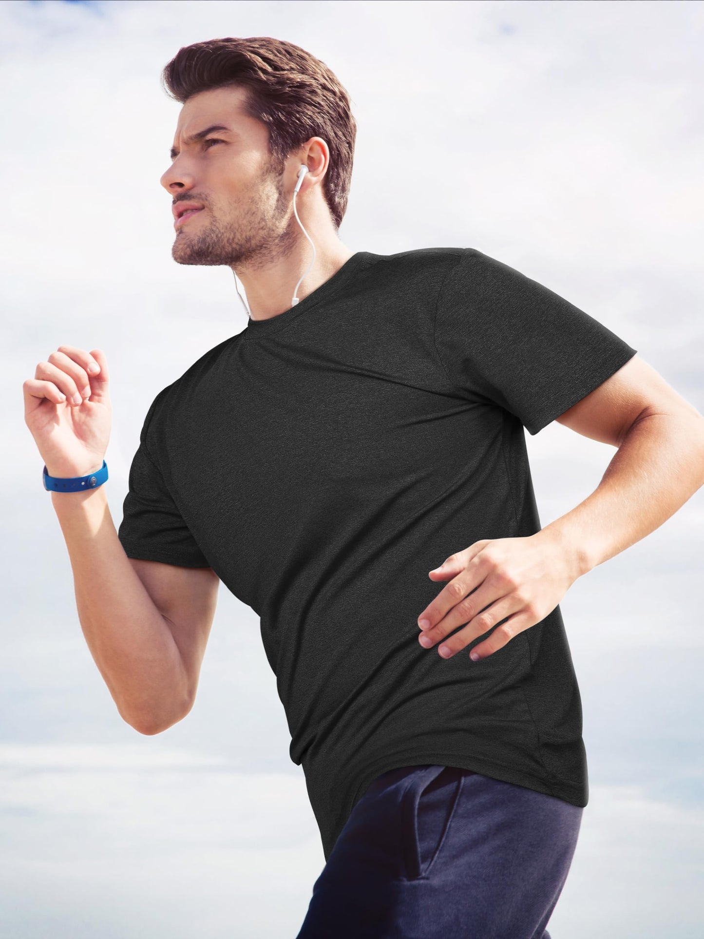 URATOT Men's Workout Shirts Short Sleeve Dry Fit Crew Neck Athletic T-Shirts Running Gym Active Lightweight Tee Top