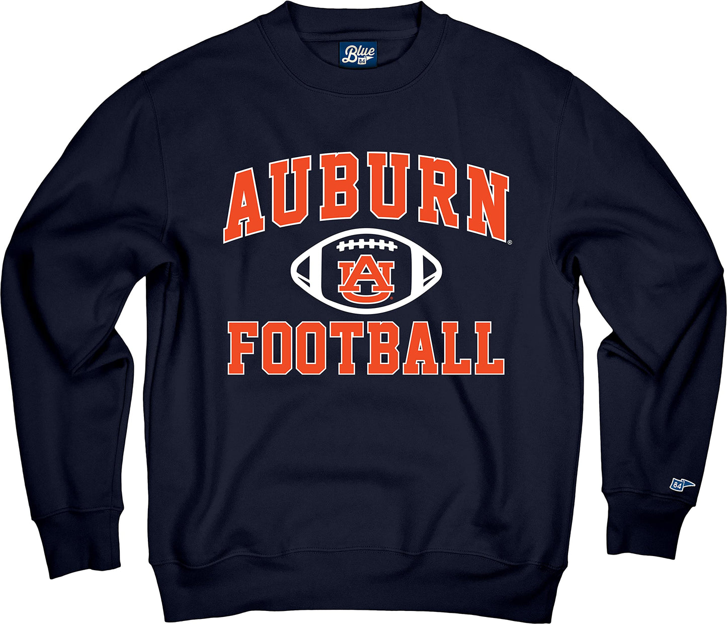 Blue 84 Men's Auburn Tigers Crewneck Sweatshirt Team Color Football, Team Color, XX-Large