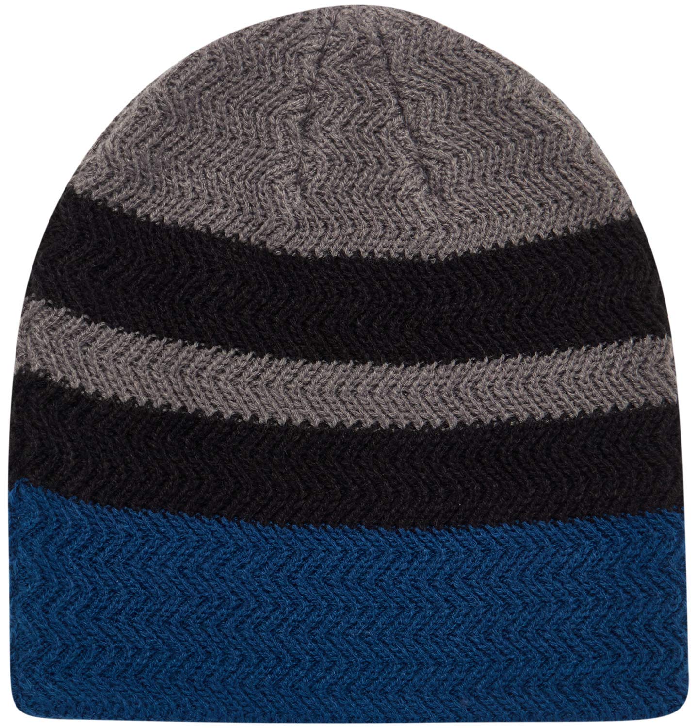 Hurley Men's Winter Hat - Block Party Beanie, Grey/Navy